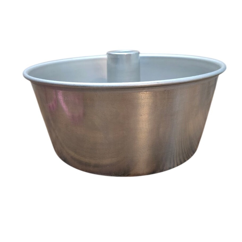 Vintage Aluminum‎ Angel Food Cake Pan 2 Piece Tube Baking Mold Set